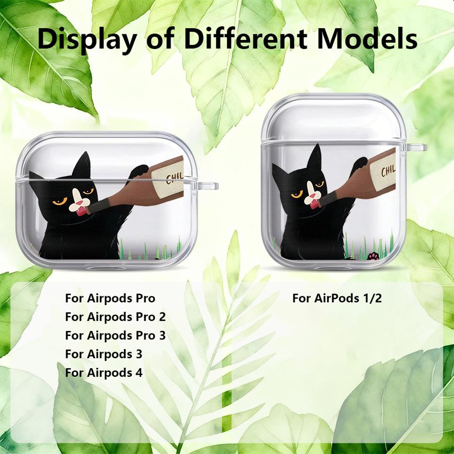 Fashion Creative Kitten Clear Earphone Cases Cover Case For Airpods 4 Pro2 3 Pro Pro3 2 1