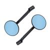 1 Pair Motorcycle Rearview Mirror 60mm Retractable Blue Retro Style Handlebar Reflective Mirrors for