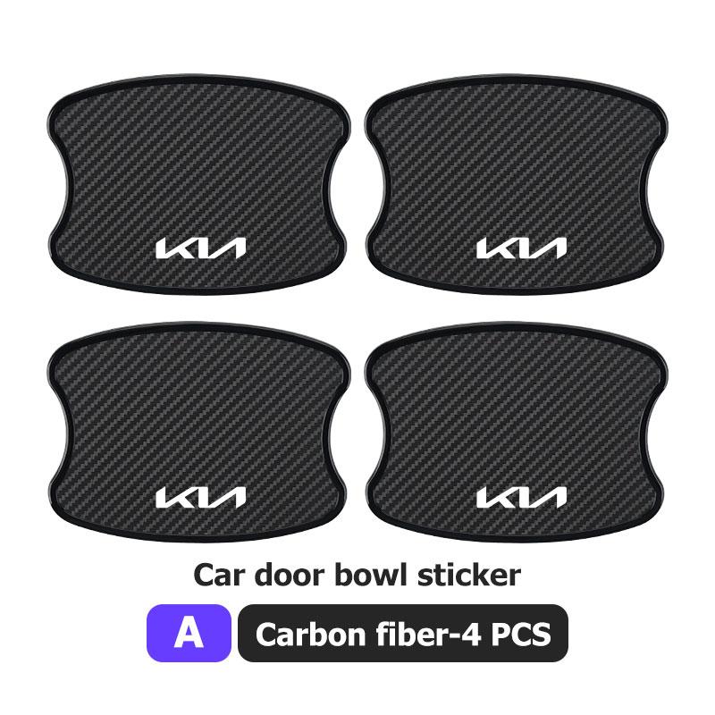 4pcs Car Door Protector ABS Bowl Anti-scratch Trim Stickers For KIA Stinger Optima Cerato Venga Forte Spectra Sedona Kcwx20