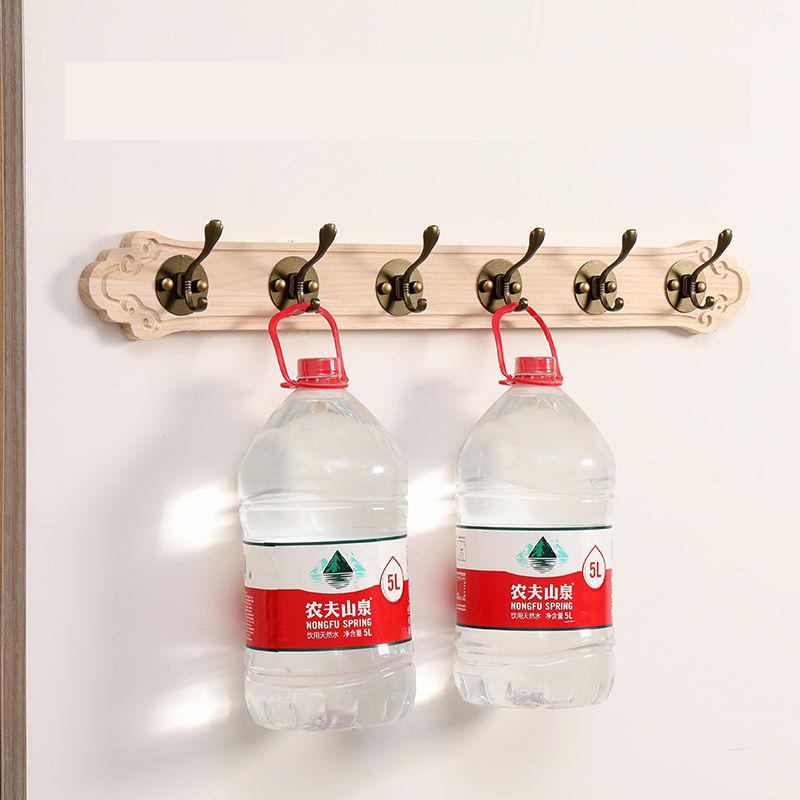 Luxuriöser Bademantel Massiver Holzmantelständer mit 4/5/6/7/8 Haken Wandkleiderbügel Schlüssel Hut Aufbewahrung Hängend für Eingangsmöbel