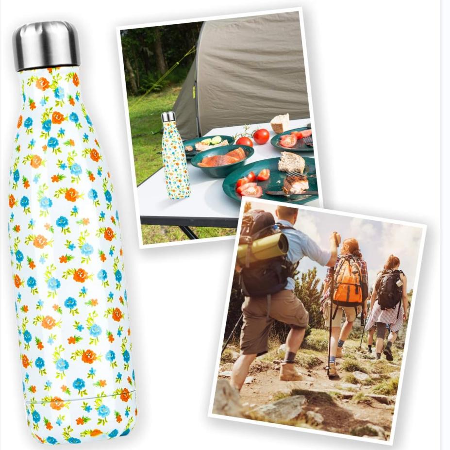 Stainless Steel Water Bottle Vacuum Insulated Water Bottles Reusable Double Walled Drinks Bottle 350ml/500ml/750ml/1000ml