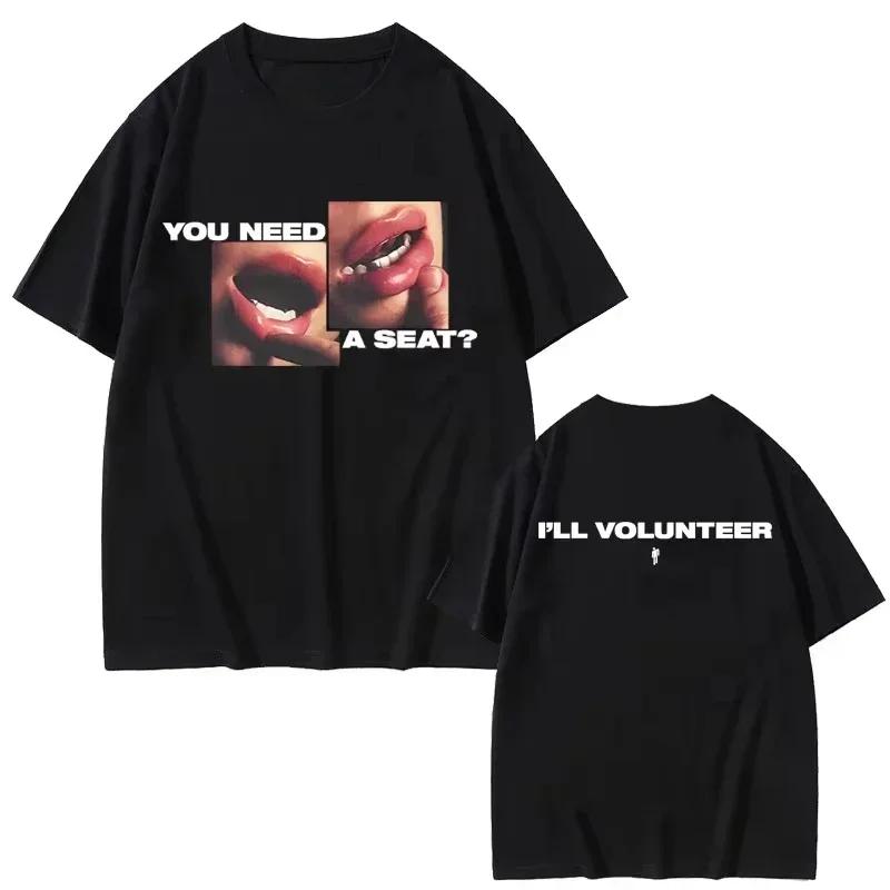 2025 Hit Me Hard and Soft T-Shirt Men Women Short Sleeve Tees Streetwear Y2k Tops Summer Clothing Summer Female T-shirt