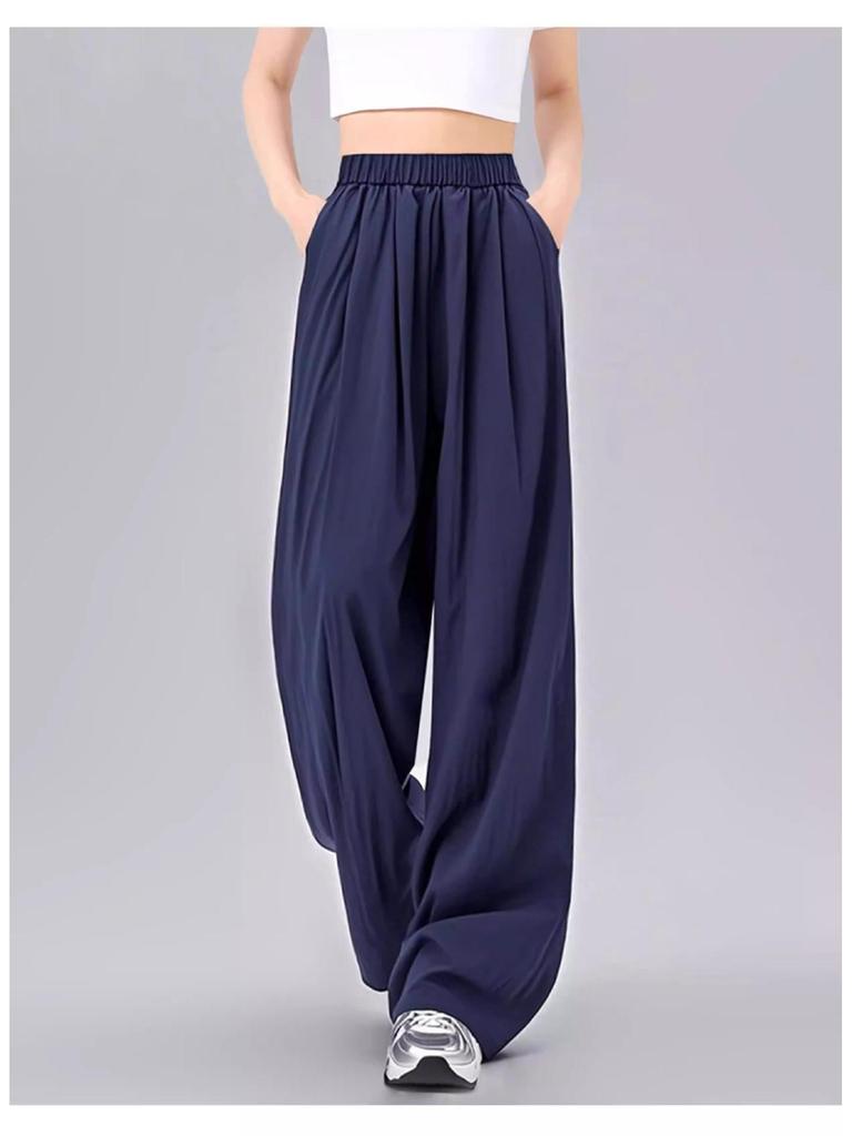 2026 New Style High-Waisted Wide-Leg Summer Pants - Lightweight, Versatile, Casual Fit for Effortless Elegance