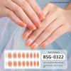 Onion Pink Gradient Explosive Semi-cured Manicure Stickers Pearlescent Purple Gel Nail Stickers