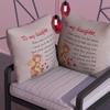 Daughter Gifts from Mom18x18 Throw Pillow Cover - Best Daughter Ever from Mom & Dad, Birthday Gifts for Daughters, to My Beloved, Decorative Pillow