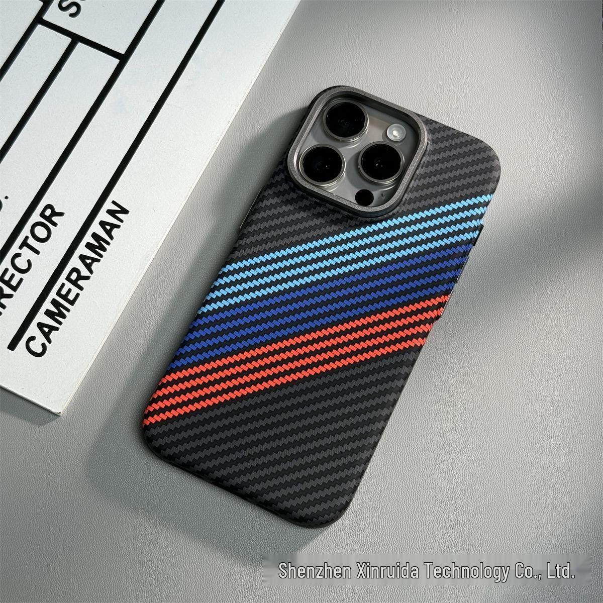 iPhone 16 Pro Max Kevlar Magnetische Schutzhülle aus Kohlefaser, Sturzsicher iPhone 16 Pro gray