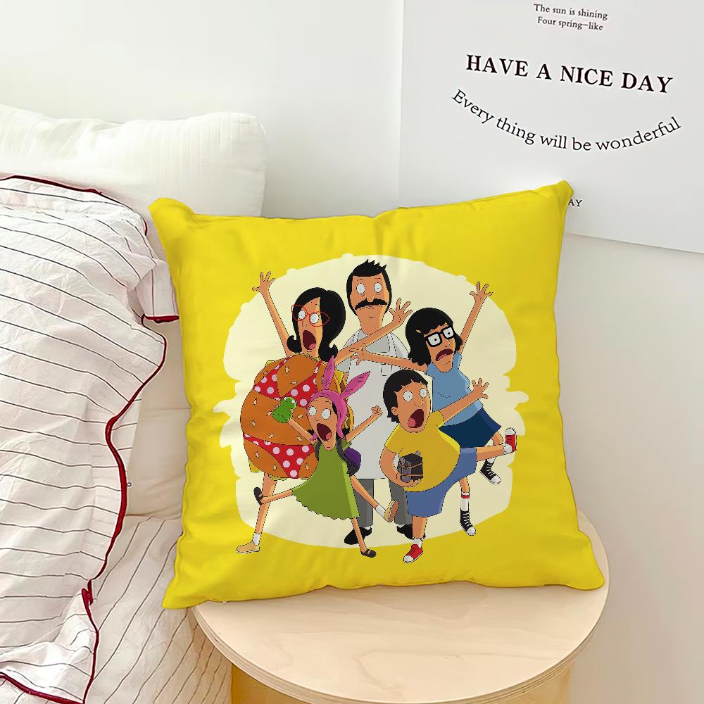 Cartoon B-Bobs Cute B-Burgers Pillow Case Sofa Living Room Bedroom Headboard Backrest Cushion Square Cushion Nap Time