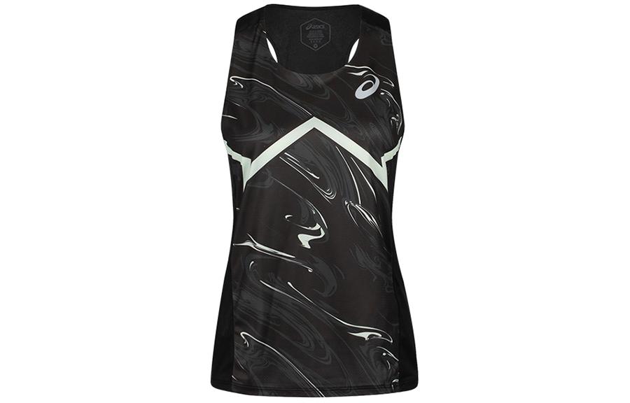 ASICS Tank Tops Women s Black Crew Neck Moderate Straight Fit 2092A386-001 L
