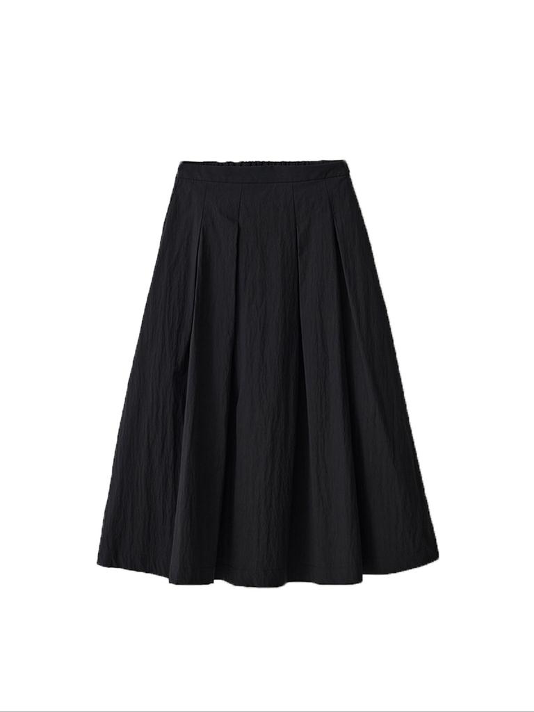 Leusejiem Pleated Elastic Long Skirt - 2 Colors