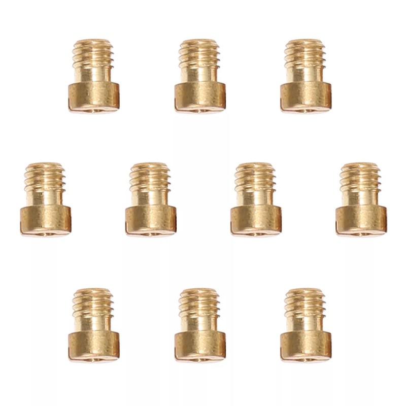 10pcs M4 Main Jet 4mm for GY6 50cc 139QMB Scooter Motorcycle Mikuni Keihin Carburetor CVK24~26 PZ19  Round Head Injectors Nozzle