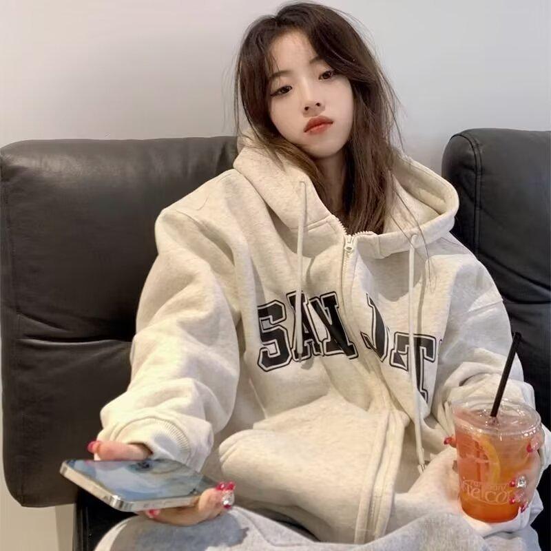 Gilet Sweat-shirt à Capuche en Velours Rétro pour Femmes - Automne/Hiver 2023, Coupe Ample, Unisexe.