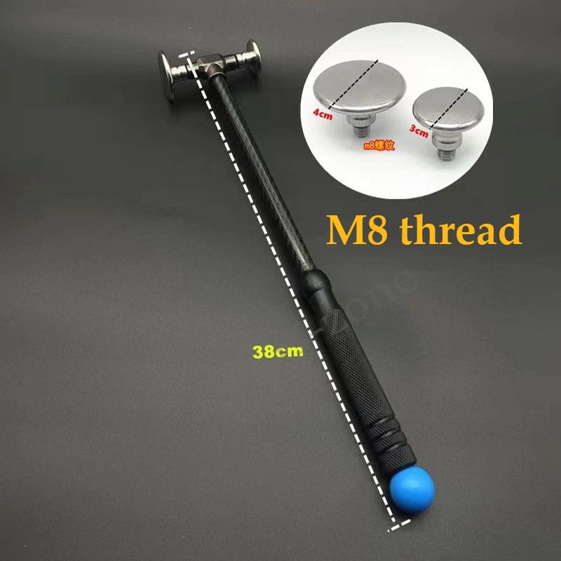 Car Dent Repair Hammer Body Repair Percussion Leveling Hammer Replaceable Traceless Repair Tool Carbon Fiber and Stainless Steel