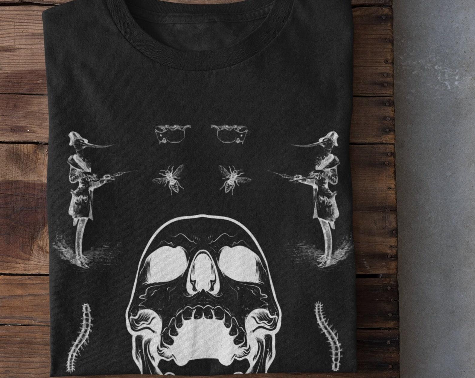 Plague Doctor Shirt,Skull Tshirt,Dark Academia Clothing,Grunge Clothing,Grunge Tshirt,Skull Tee,Alt Clothing,Grunge Fairycore,Dark Art S