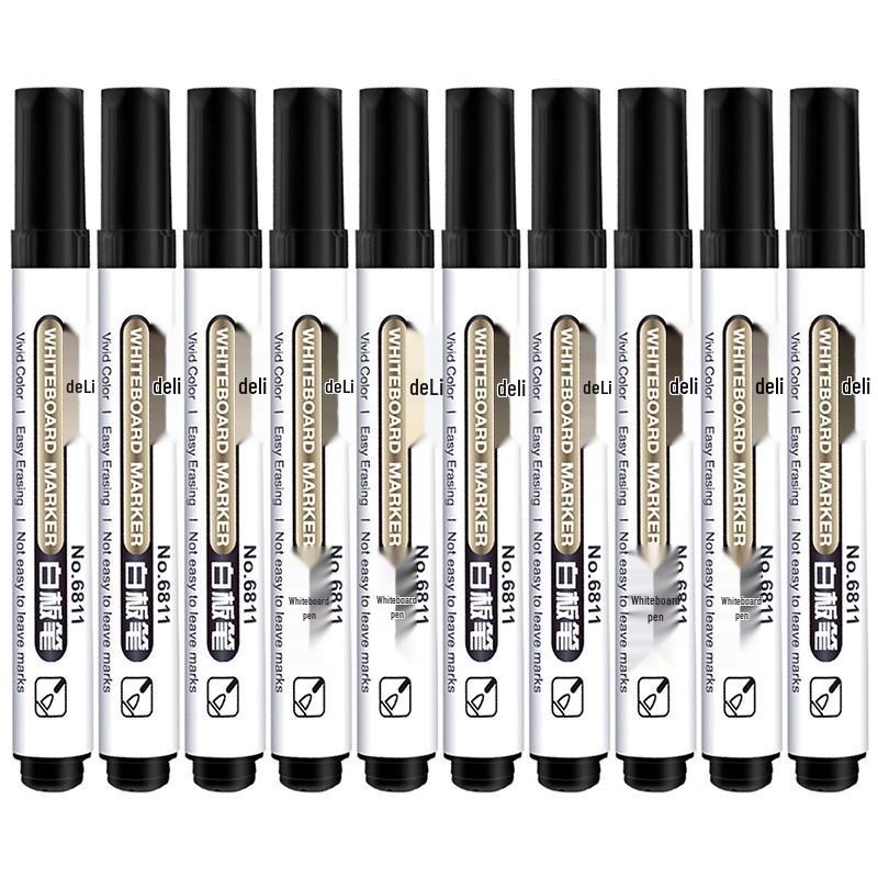 Deli Erasable Whiteboard Markers чёрный