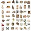 50 Retro Style Hand Account Graffiti Stickers Guitar Notebook Suitcase DIY Waterproof Stickers