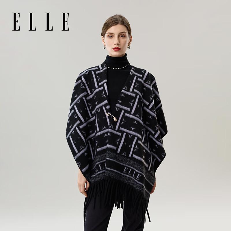 

ELLE Women s Autumn Winter Warm Shawl Cape One Size