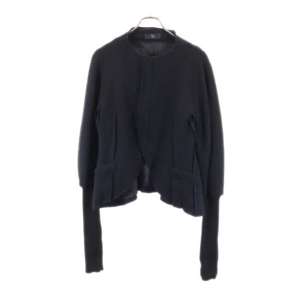 Y's No Color Jacket Black Series Ribbed Knit Sleeves Women Used