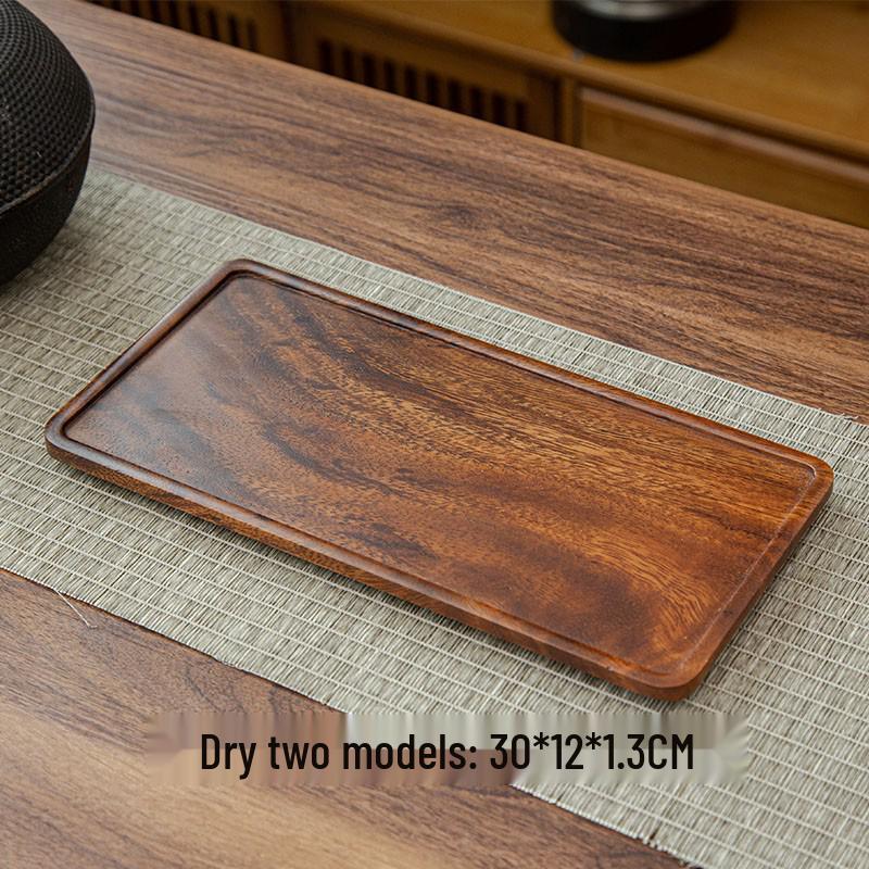 Wooden Leaf-Shaped Snack and Tea Tray