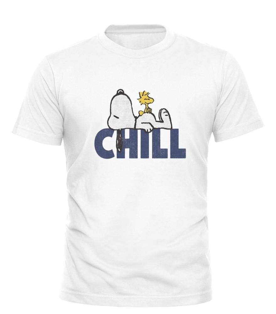 

Peanuts Snoopy Chill Adult TShirt All sizes black white unisex adult gift idea Unisex T-Shirt L