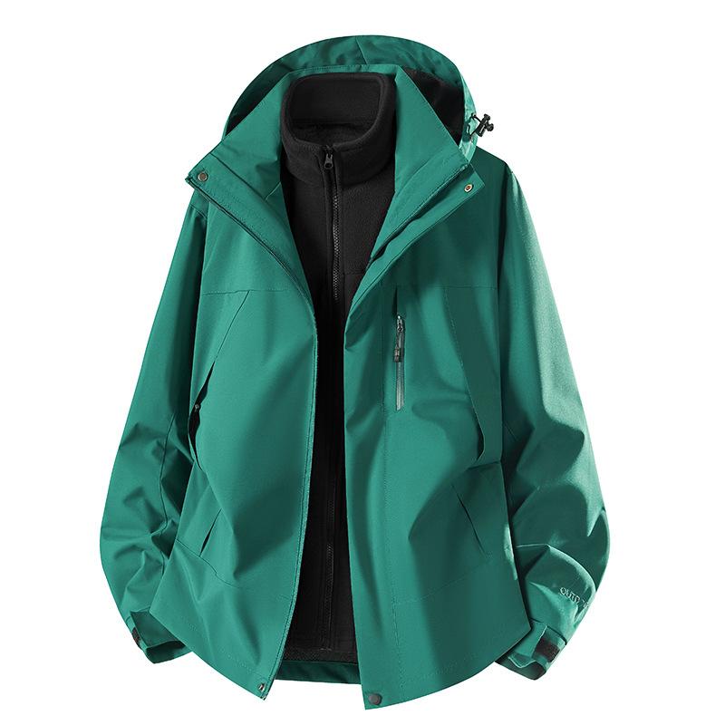 Autumn and Winter Men's and Women's Same Removable Jacket Windproof Waterproof Casual Jacket