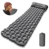 Portable Inflatable Camping Mattress with Foot Pump TPU Diamond Air Pocket Sleeping Pad for Hiking Backpacking