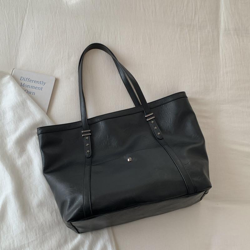 IELGY Ladies Tote Bag Retro Merad Color All-Match Portable One-Shoulder Large-Capacity Commuter Bag