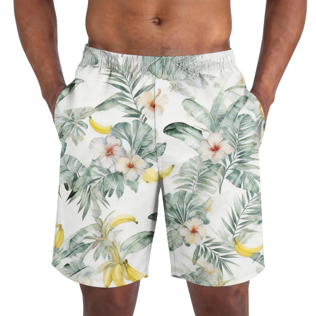 Mens Casual Shorts/Drawstring Summer Beach Stretch