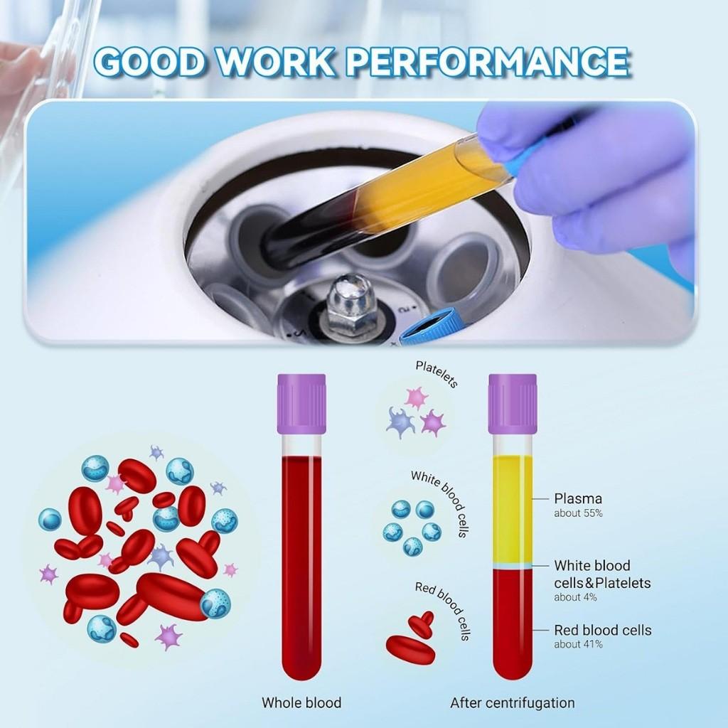 Centrifuga 800D Prp Lékařský přístroj Centrifuga 4000 ot/min Test Krevní plazma Centrifugační přístroj Centrifuga