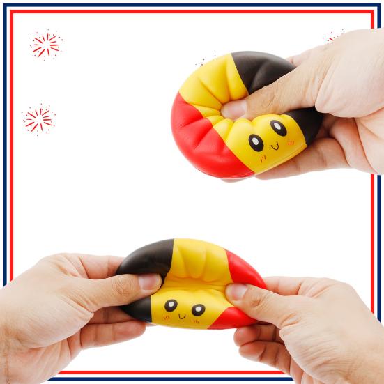 1/6Pcs Cartoon Dumpling Stress Relief Toy Anti-anxiety Flag Pattern Steamed Bun Squeeze Fidget Toy Hand Relaxation Decompression Gadget
