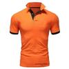 Camisa Polo de Hombre de Tendencia 2026: Manga Corta, Color Sólido, Parche de Moda, Logotipo Personalizable para Verano.