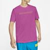 Jordan T Shirts Men's Fuchsia Crew Neck Moderate Straight Fit CJ6205-623