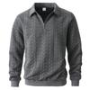 Lässiger Herren Pullover, Neuer Frühling Herbst Revers Langarm Strickware für Outdoor Freizeit Halber Reißverschluss Handel