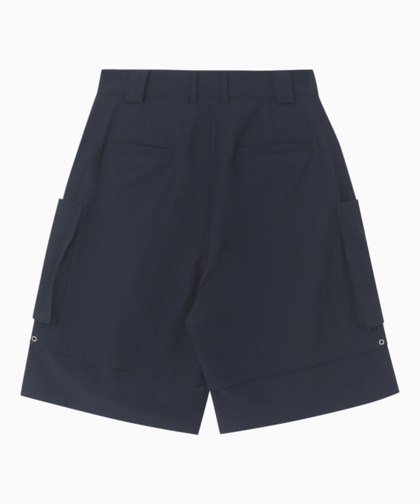 Jenyujeu Eyelets Bermuda Pants - Navy