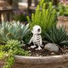 Personalized Gothic Interior Decor 3D Printed Vulture Skeleton Figurine,Spooky Bird Skull Statue, Mini Realistic Model Micro Landscape Ornament