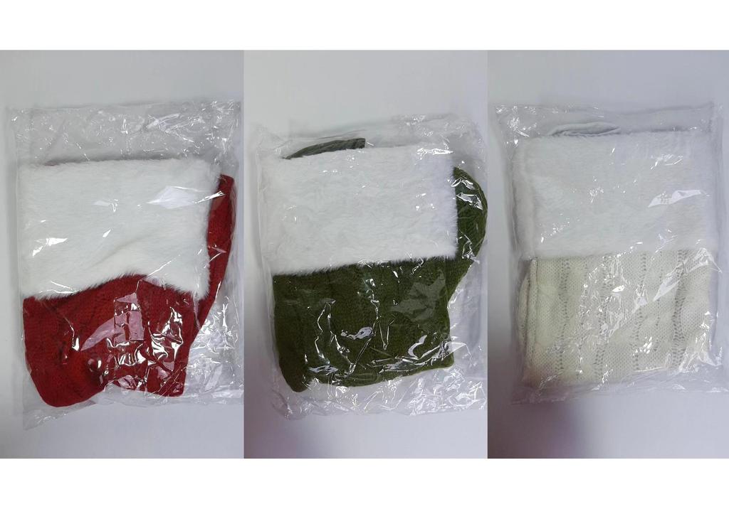 Large Christmas Pom-pom Stockings - Candy Bag & Gift Bag for Home Decoration