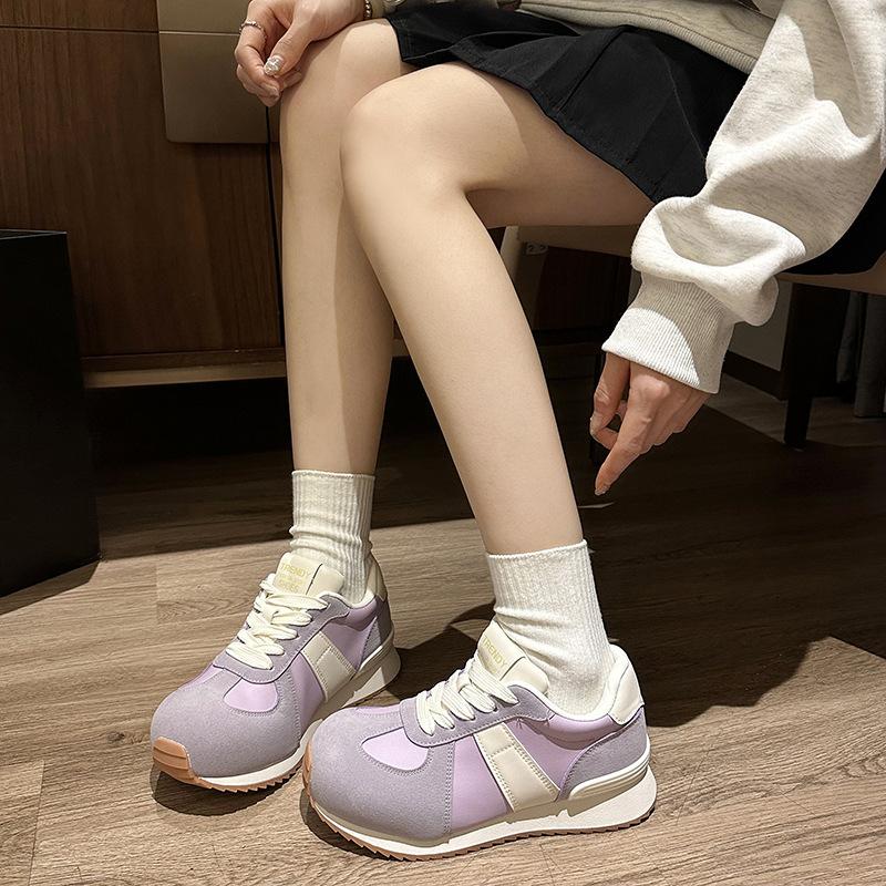 Women's Shoes Platform German Training Shoes 2025 Spring New Ugly Cute Big Head Soft Sole Forrest Gump Shoes Women's Casual Sports Shoes