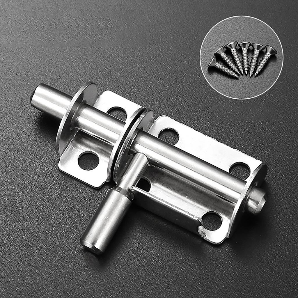1 Set Solid Sliding Bolts Latch Hasp Stainless Steel Door Latch Home Hardware Gate Safety Toilet Door Lock