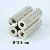 10pcs 8x3-3mm Round Magnets with Hole - Disc Magnets for Refrigerator, Whiteboard & DIY Crafts