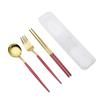 New Spoon Fork Chopsticks Set Storage Box Tableware Coffee Snack Fruit Dessert Portable Spoon Fork Chopstick Set Stainless Steel