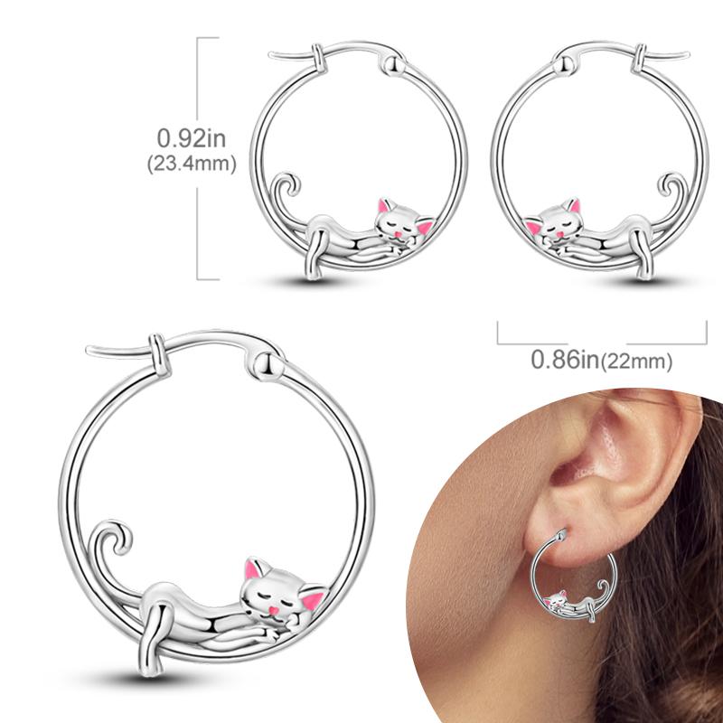 Women Earring 925 Silver Hoop Earrings Love Heart Butterfly Drop Earring Stud For Women Girls Party Jewelry Gifts