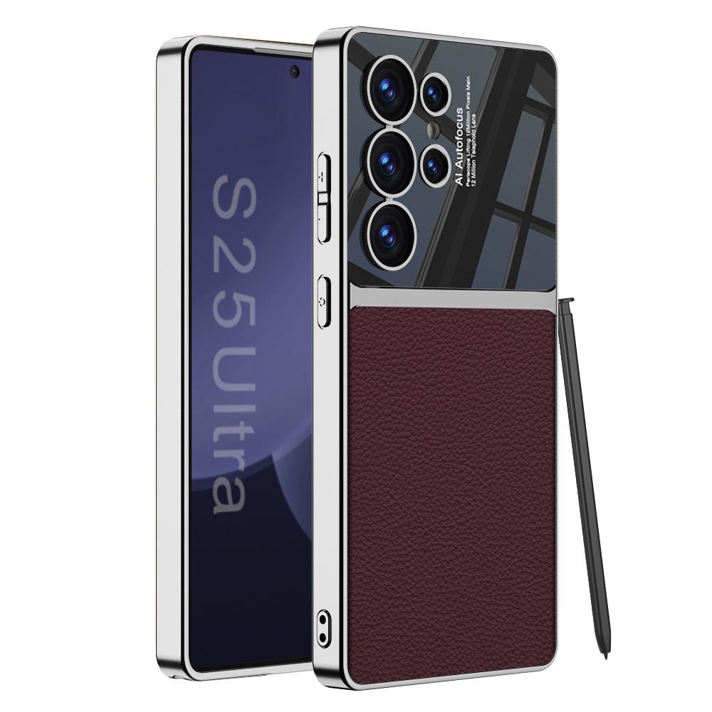 Samsung S25/S26 Ultra Electroplated Leather Gentleman PU Case