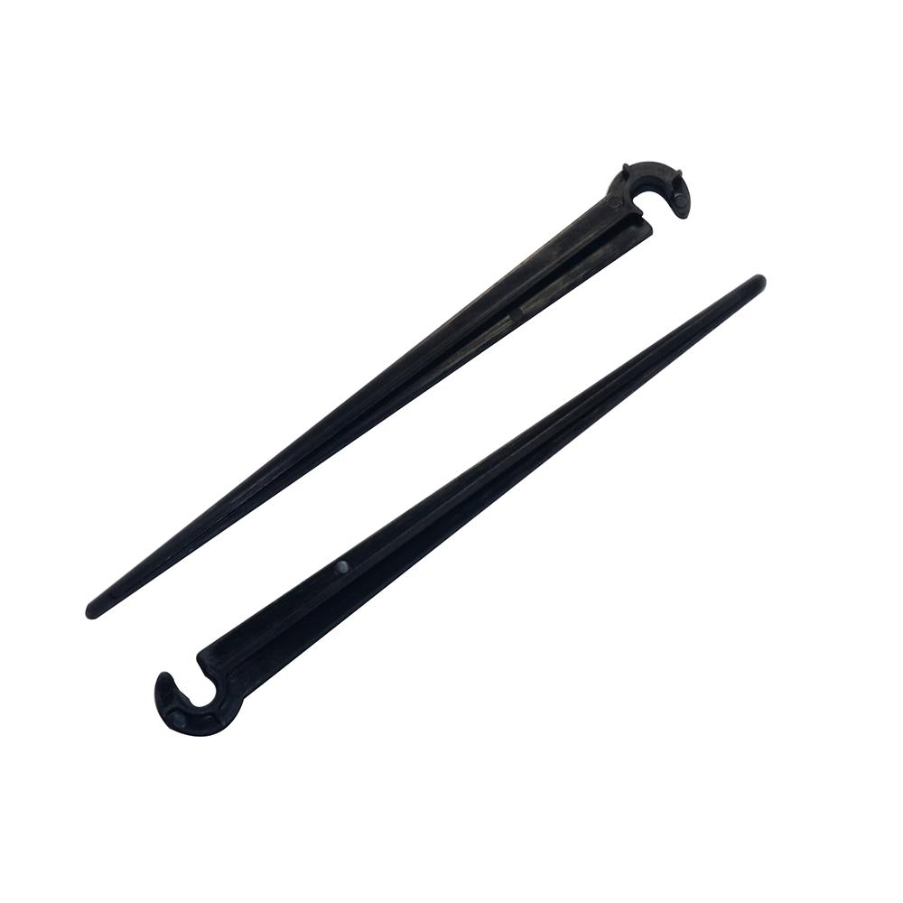 100 Stück 11 cm Bewässerungs-Tropf-Stützstäbe C-Form Fixe Stielhalter Halterung für 4/7mm Tropfbewässerungsrohr Einführen in den Boden