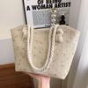 Versatile Straw Woven Tote Shoulder Bag - Bowknot Fresh Style Handwoven Handbag for Women