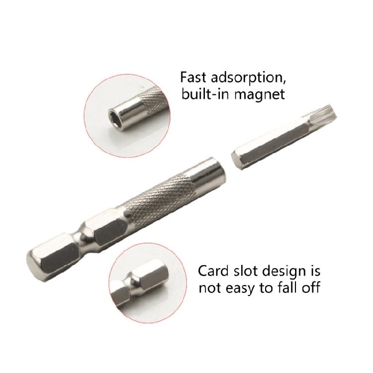 2Pcs 6.35mm 1/4" Insert Bit Adapter to 4mm Hex Shank Screwdriver Tool Bit Socket Magnetic Adapters Holder Converters