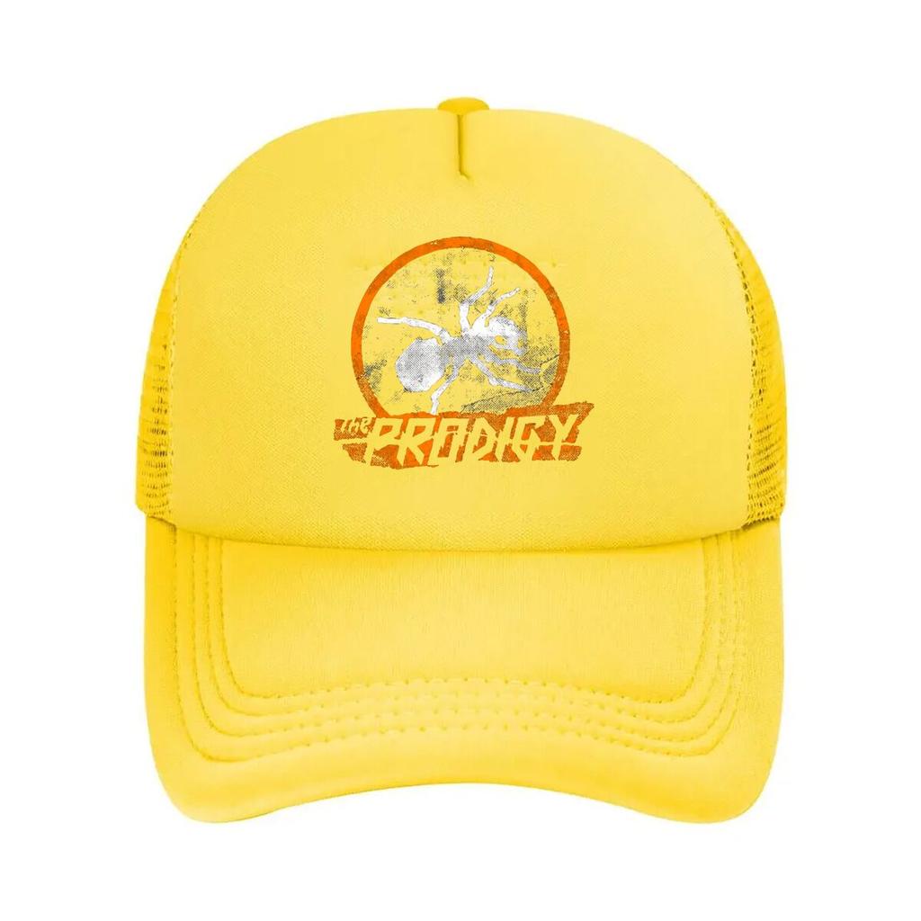 Prodigy Mark Bold Energy Graphic Mesh Baseball Caps Unisex Women Retro Sun Breathable Snapback Caps Dad Spring Hats
