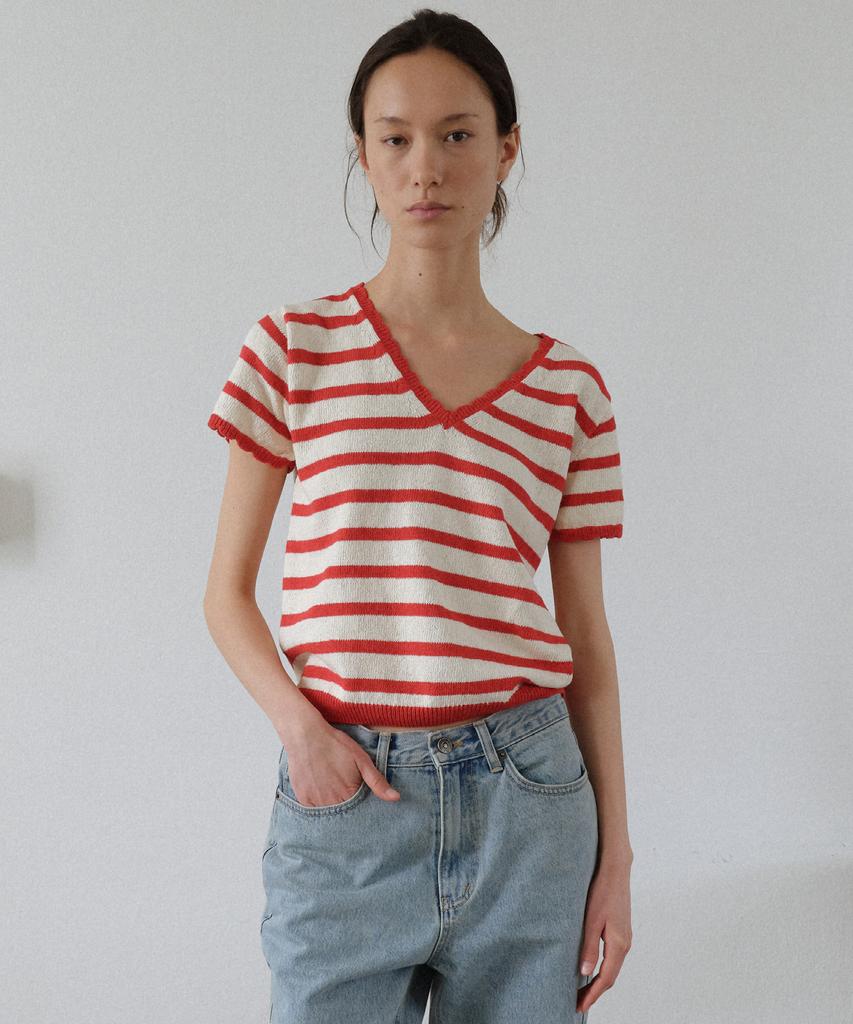Sienneu Hope Stripe Knit (Red)