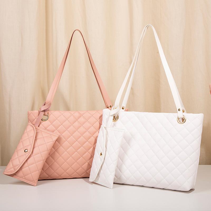 Tote Çanta İki Parçalı Moda Kadın Çantası Günlük Beyaz Kadın Omuz Çantası