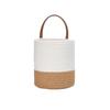 Wall Hanging Rope Basket With Artificial Decor, Jute Woven Storage Organizer Flower Plants Basket