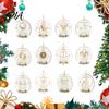 Hängende Dekoration für Schaufenster Weihnachtsbaum Geldhalter Anhänger, Transparenter Acryl Runder Schmuck, 12 Dekorationsanhänger Geschenke Tierkreiszeichen Thema Akzent