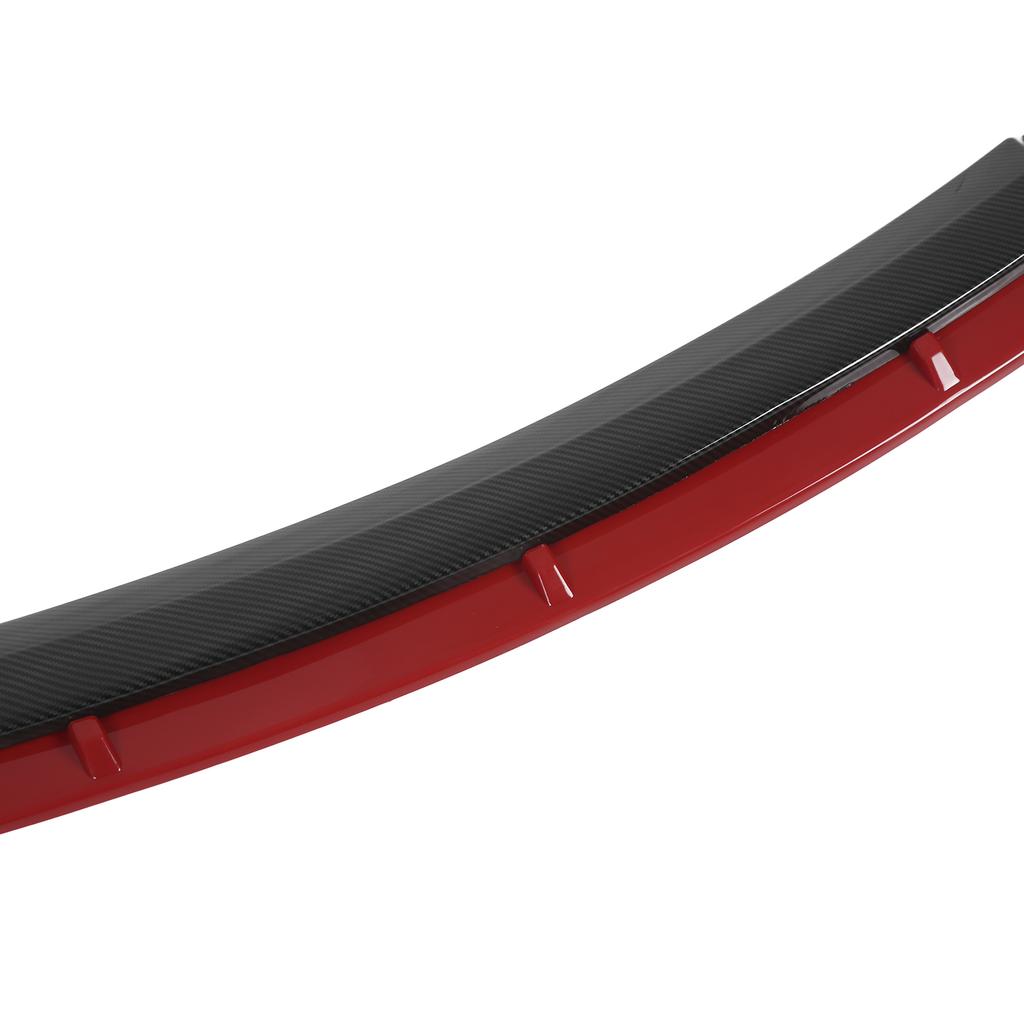 Front Bumper Lip Spoiler Splitter Kit   Aerodynamic Accessory for Car Modification(Glossy Black Red )